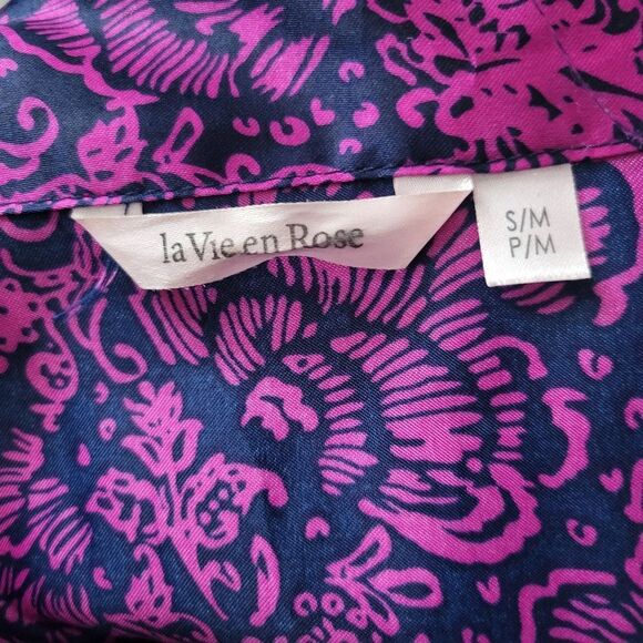 La Vie En Rose Satin Kimono Size Small / Med - Picture 2 of 5